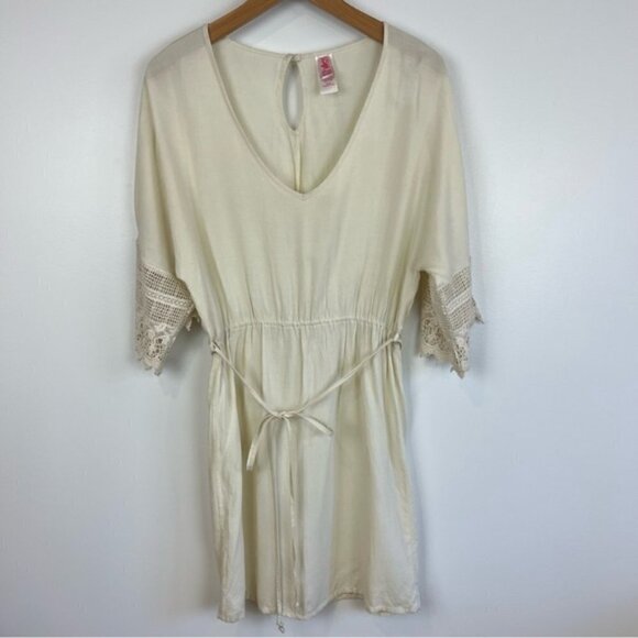 2CHILLIES Swimwear Australia Cover Boho Cream Crochet Sleeve Cover Up - Picture 9 of 13